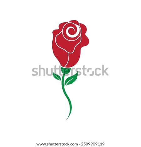 Rose flower Logo Template illustration design
