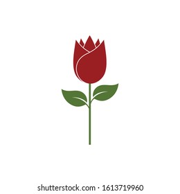 Rose flower logo template vector illustration