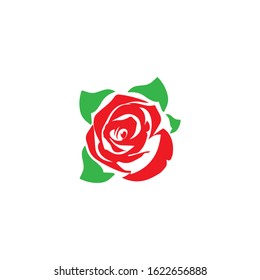 Rose flower logo template vector illustration