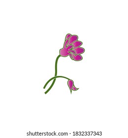 Rose flower logo template vector icon illustration