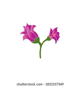 Rose flower logo template vector icon illustration