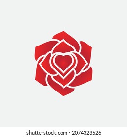 Rose flower Logo Template vector icon illustration