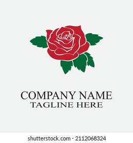 Rose flower Logo Template vector icon illustration