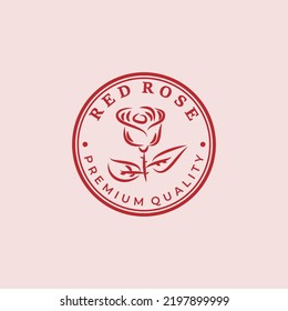 Rose flower logo template vector illustration