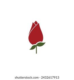 Rose flower Logo Template vector icon illustration