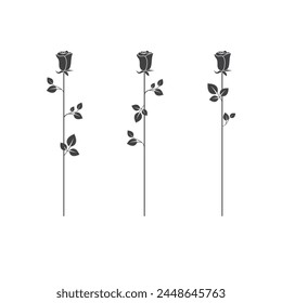 Rose flower Logo Template vector icon illustration