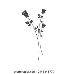 Rose flower Logo Template vector icon illustration