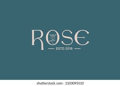 Rose flower logo vector for beauty fashion, salon and spa, bouquet boutique, etc