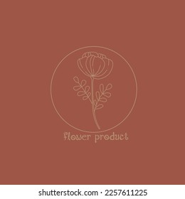 rose flower logo vector illustration