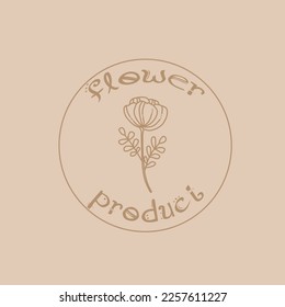 rose flower logo vector illustration