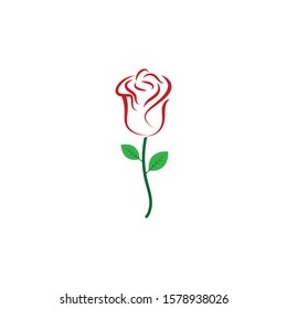 Rose flower Logo vector Template design