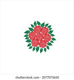 Rosenblütenlogo, Vektorvorlage