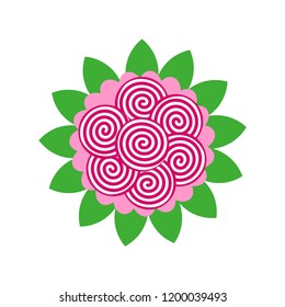 Rose Flower Lollipop abstract bouguet nature vector illustration concept design