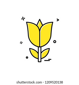 rose flower love icon vector design