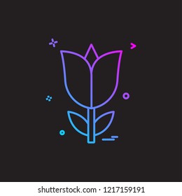 rose flower love icon vector design