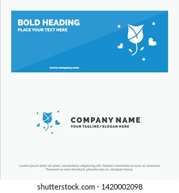 Rose, Flower, Love, Propose, Valentine SOlid Icon Website Banner and Business Logo Template