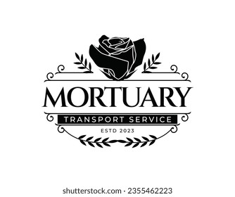 Rose Flower Mortuary Business Logo Design Template