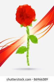 Rose flower mosaic