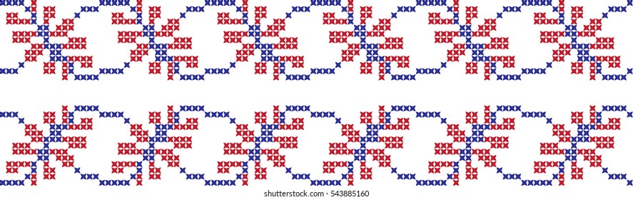 rose flower pattern embroidered cross-stitch pattern