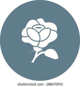 Rose, flower, petals icon vector image.Can also be used for valentine, love, observances and holidays. Suitable for mobile apps, web apps and print media. 