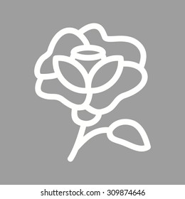 Rose, flower, petals icon vector image.Can also be used for valentine, love, observances and holidays. Suitable for mobile apps, web apps and print media. 