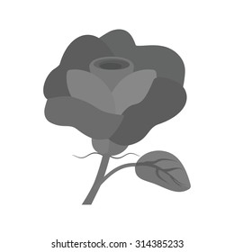 Rose, flower, petals icon vector image.Can also be used for valentine, love, observances and holidays. Suitable for mobile apps, web apps and print media. 