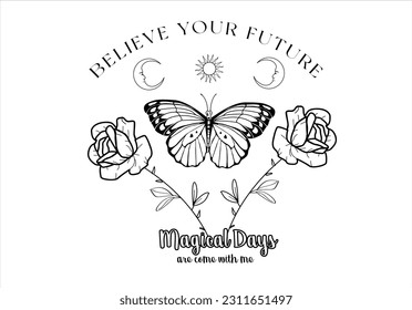 rose flower positive quote flower design margarita mariposa stationery,mug,t shirt,phone case fashion slogan style spring summer sticker 