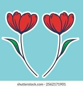 Rose flower set of blooming plant. Garden rose isolated icon of red blossom, petal and bud with green stem and leaf for romantic floral decoration, wedding bouquet and valentine greeting card