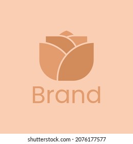 Rose flower simple logo brand