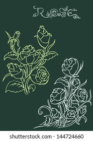     rose flower simple sketch