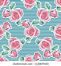 rose flower with stripes pattern