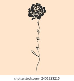 Rose Flower Sublimation Vector Illustrator Design 