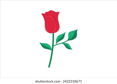 Rose Flower Valentine Day Sticker Design