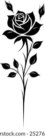 Rose Blume Vektor Kunst Für Logo Muster Designs