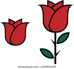 Rose flower vector design illustration