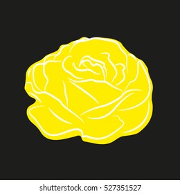 rose, flower, vector icon, eps10