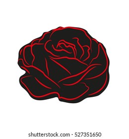 rose, flower, vector icon, eps10