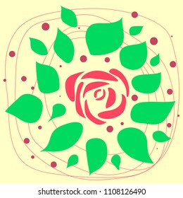 rose flower vector illustration