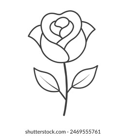 A Rose flower with vector illustration