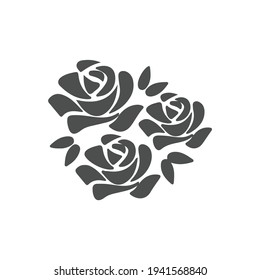 Logo abstracto de la ilustración del vector de flor rosa