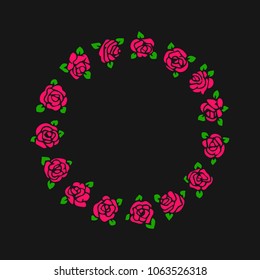 Rose flower vector illustration. Doodle style. Print, logo, decor, textile, paper. Floral bouquet design. Plant card.