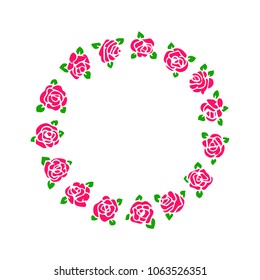 Rose flower vector illustration. Doodle style. Print, logo, decor, textile, paper. Floral bouquet design. Plant card.