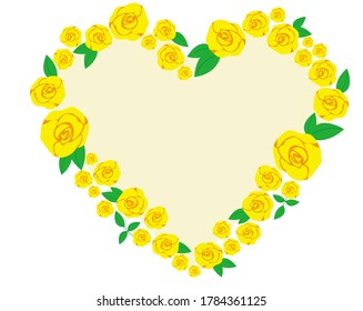 Rose flower vector illustration.
Heart-shaped rose flower
