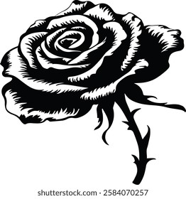 A Rose Flower Vector Illustration is a high-quality digital artwork featuring a beautifully designed rose in vector format. Ideal for logos, invitations, packaging, and decorative designs, these illus
