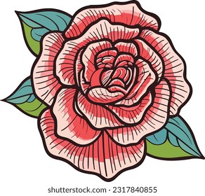 rose flower vector illustration for t-shirt design, wall art and decoration