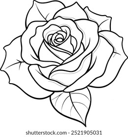 Projeto de arte de vetor de flor de rosa