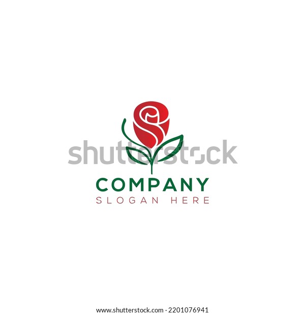 Rose Flower Vector Logo Design Stock Vector (Royalty Free) 2201076941 ...