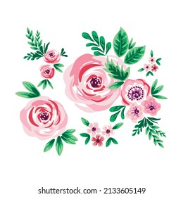 rose flower vector with multiple concept