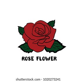Rose Flower Vector Template Design
