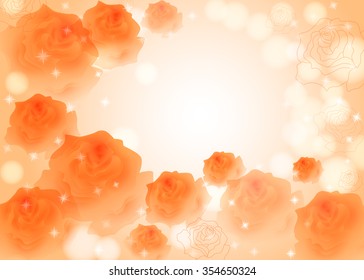 Rose flower in vintage color style for invitation card. Vector image